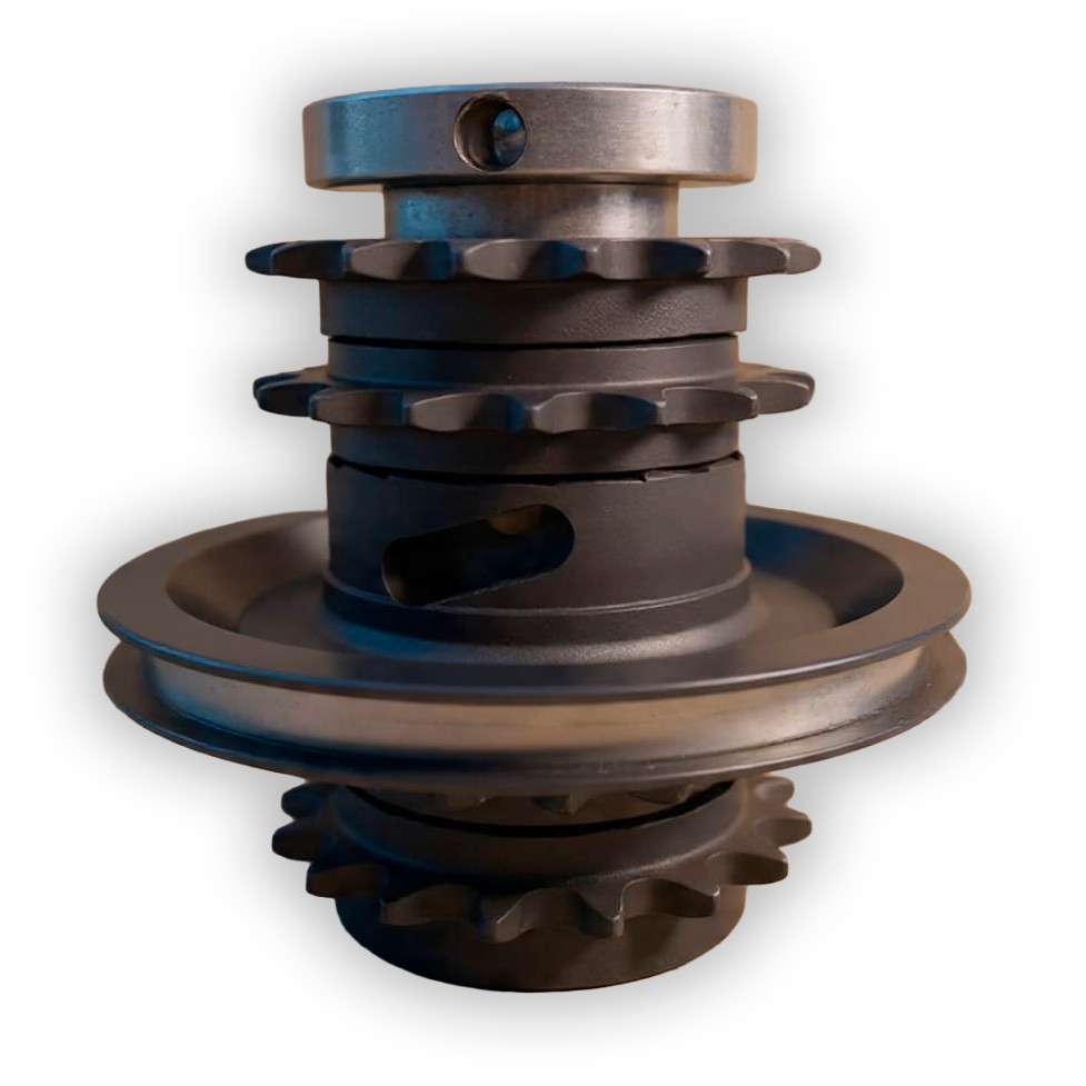 Kit de Engrenagens e Polia Central do Eixo Laminadora Perfecta